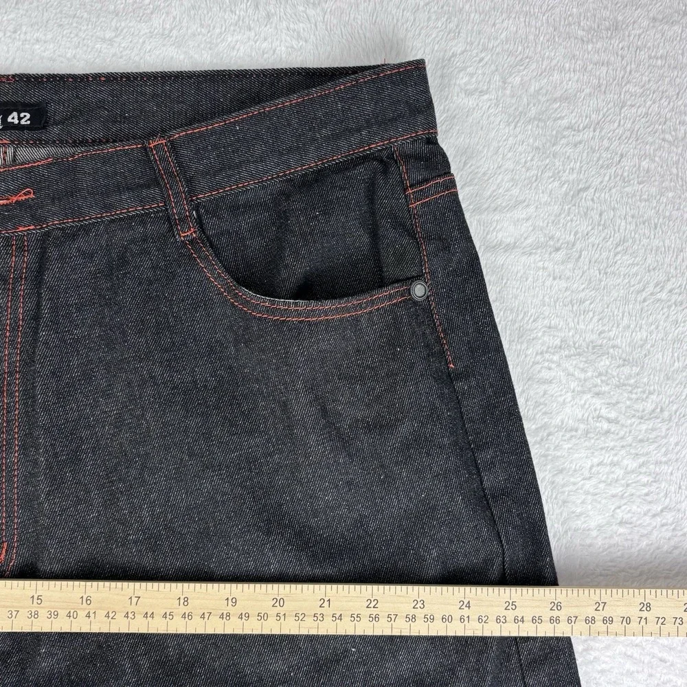 Hova Jeans Men's Black Bermuda Jean Shorts Size 42 Vintage Y2K Grunge‎